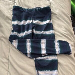 Kids Tie-Dye Leggings - Blue and White